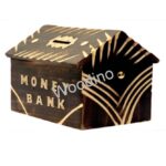 Woodino Hut Shaped Antique Look Money Bank