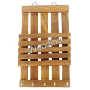 Woodino Wooden Wall Latter Rack Strip Plain