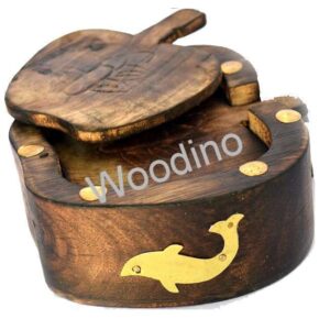 Woodino Antique Mango Wood Apple Coaster