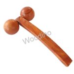Woodino Two Balls Long Handle Acupressure Massager Smoother