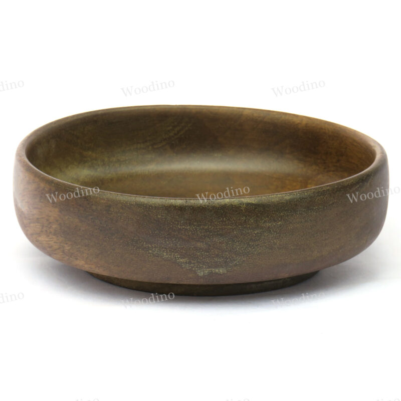 Woodino Beige Decent Look Plain Bowl with Base (Size- 6 inch)