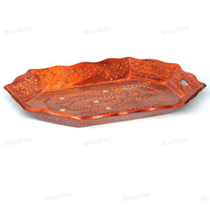 Woodino Dates Tree Sheesham Handicrafts Oval (Size- 15x10 inch) Tray