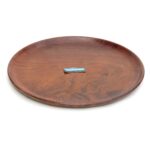 Wooden Round Platter/Plate, Sheesham Wood Platter to serve Pizza(12x12x0.9 Inches) , Snacks Platter