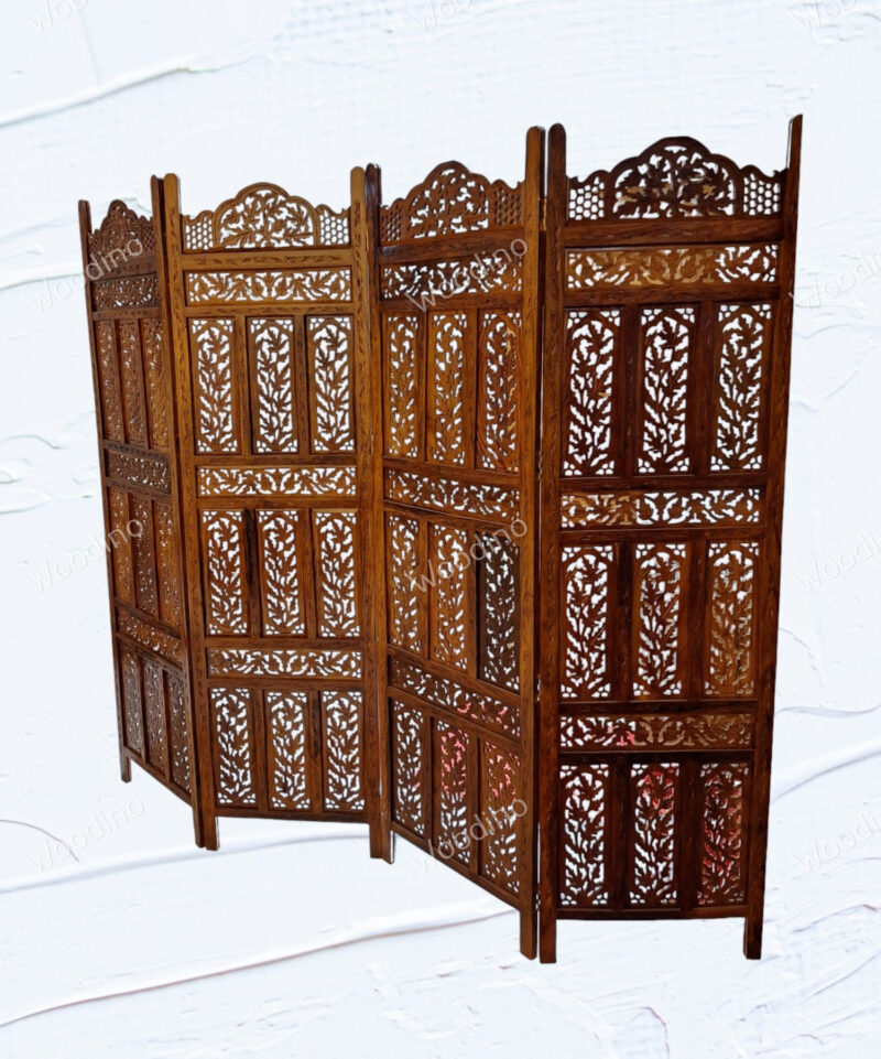 Handcrafted Wooden Partition Room Divider Screen - Stylish Home Decor For Living Room