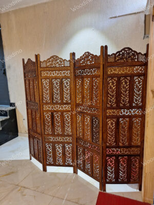 Handcrafted Wooden Partition Room Divider Screen - Stylish Home Decor For Living Room